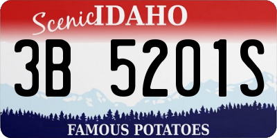 ID license plate 3B5201S