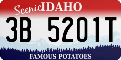 ID license plate 3B5201T