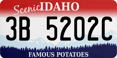 ID license plate 3B5202C