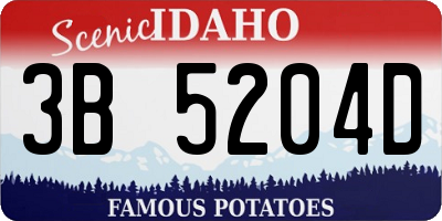 ID license plate 3B5204D