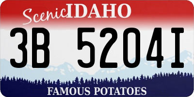 ID license plate 3B5204I