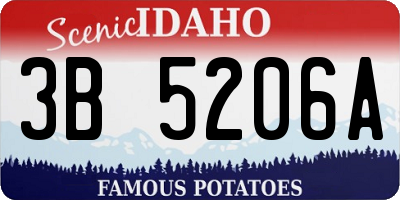ID license plate 3B5206A