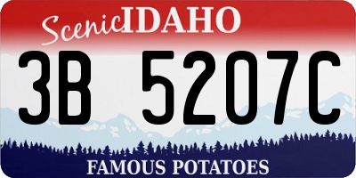 ID license plate 3B5207C
