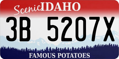 ID license plate 3B5207X