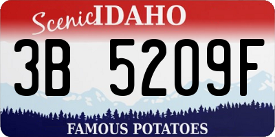 ID license plate 3B5209F