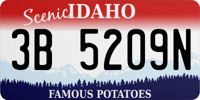 ID license plate 3B5209N