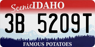 ID license plate 3B5209T