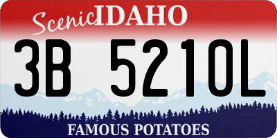 ID license plate 3B5210L