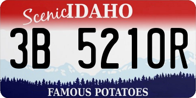 ID license plate 3B5210R