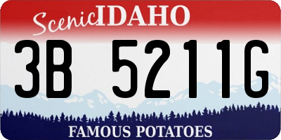 ID license plate 3B5211G