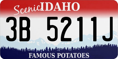 ID license plate 3B5211J