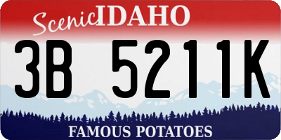 ID license plate 3B5211K