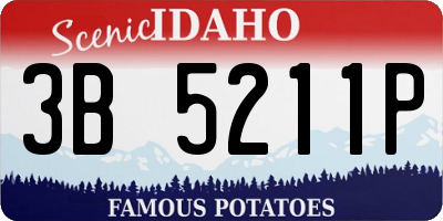 ID license plate 3B5211P