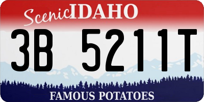 ID license plate 3B5211T