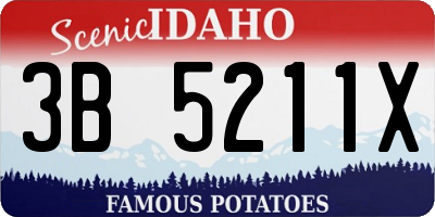 ID license plate 3B5211X