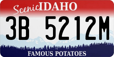 ID license plate 3B5212M