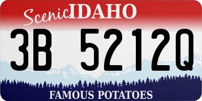 ID license plate 3B5212Q