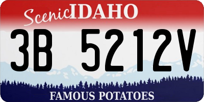 ID license plate 3B5212V