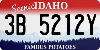 ID license plate 3B5212Y