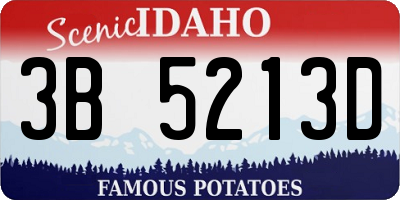 ID license plate 3B5213D