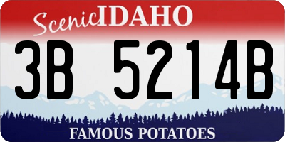 ID license plate 3B5214B