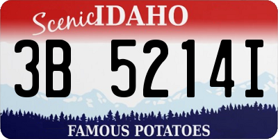 ID license plate 3B5214I