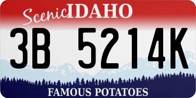 ID license plate 3B5214K