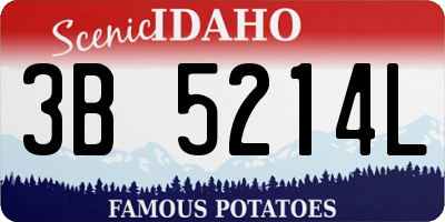 ID license plate 3B5214L