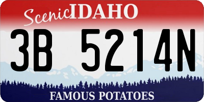 ID license plate 3B5214N