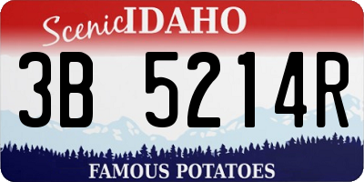 ID license plate 3B5214R