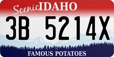 ID license plate 3B5214X