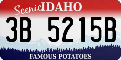ID license plate 3B5215B