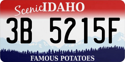 ID license plate 3B5215F