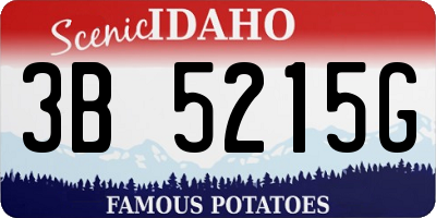 ID license plate 3B5215G