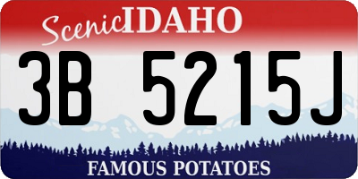 ID license plate 3B5215J