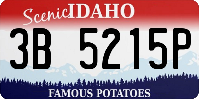 ID license plate 3B5215P