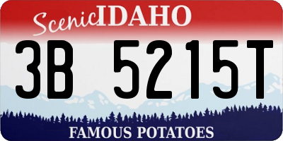 ID license plate 3B5215T