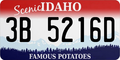 ID license plate 3B5216D
