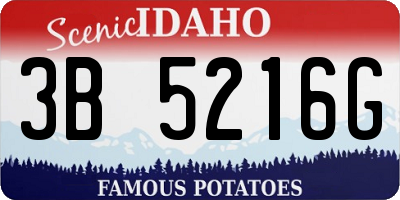 ID license plate 3B5216G
