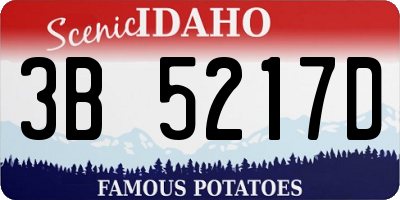 ID license plate 3B5217D