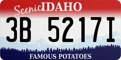 ID license plate 3B5217I