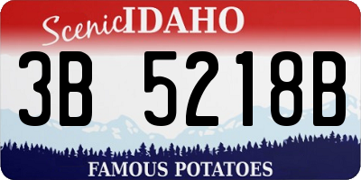 ID license plate 3B5218B