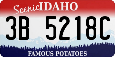 ID license plate 3B5218C