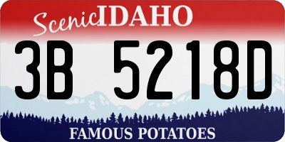 ID license plate 3B5218D