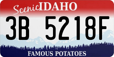 ID license plate 3B5218F