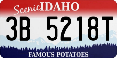 ID license plate 3B5218T