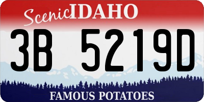 ID license plate 3B5219D