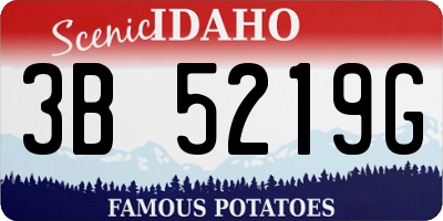 ID license plate 3B5219G