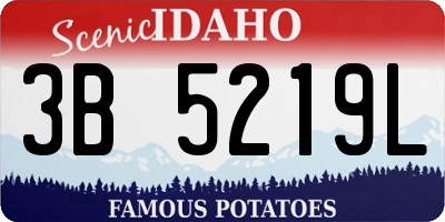 ID license plate 3B5219L