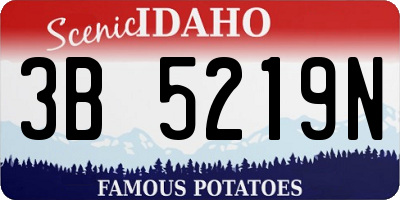 ID license plate 3B5219N